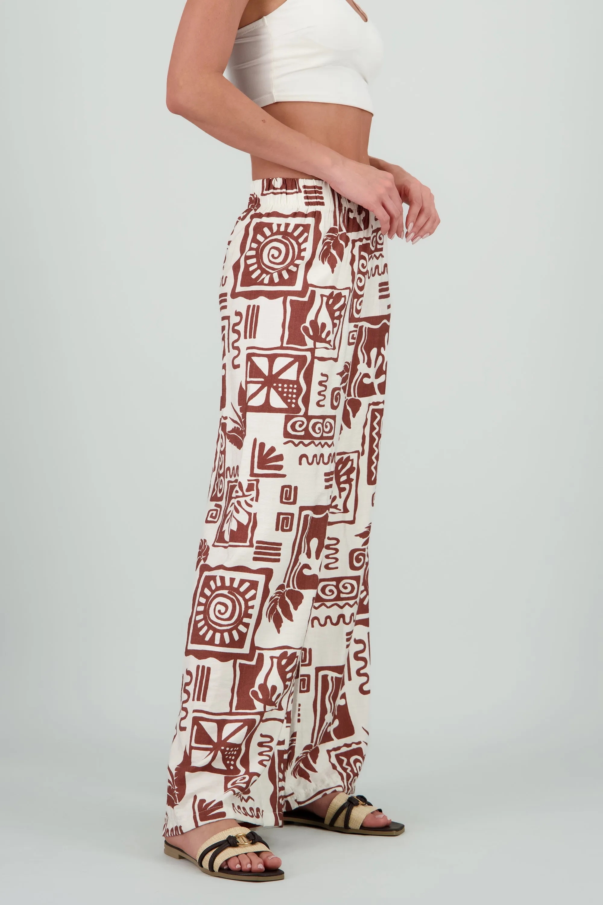 Pantalon estampado tropical wide leg sold by Shasa product image thumbnail 3