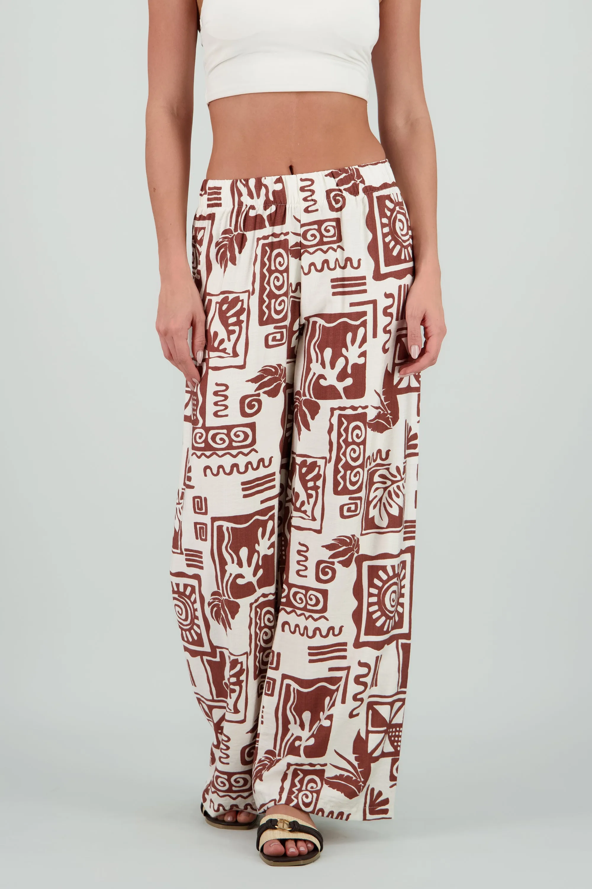 Pantalon estampado tropical wide leg sold by Shasa product image thumbnail 2