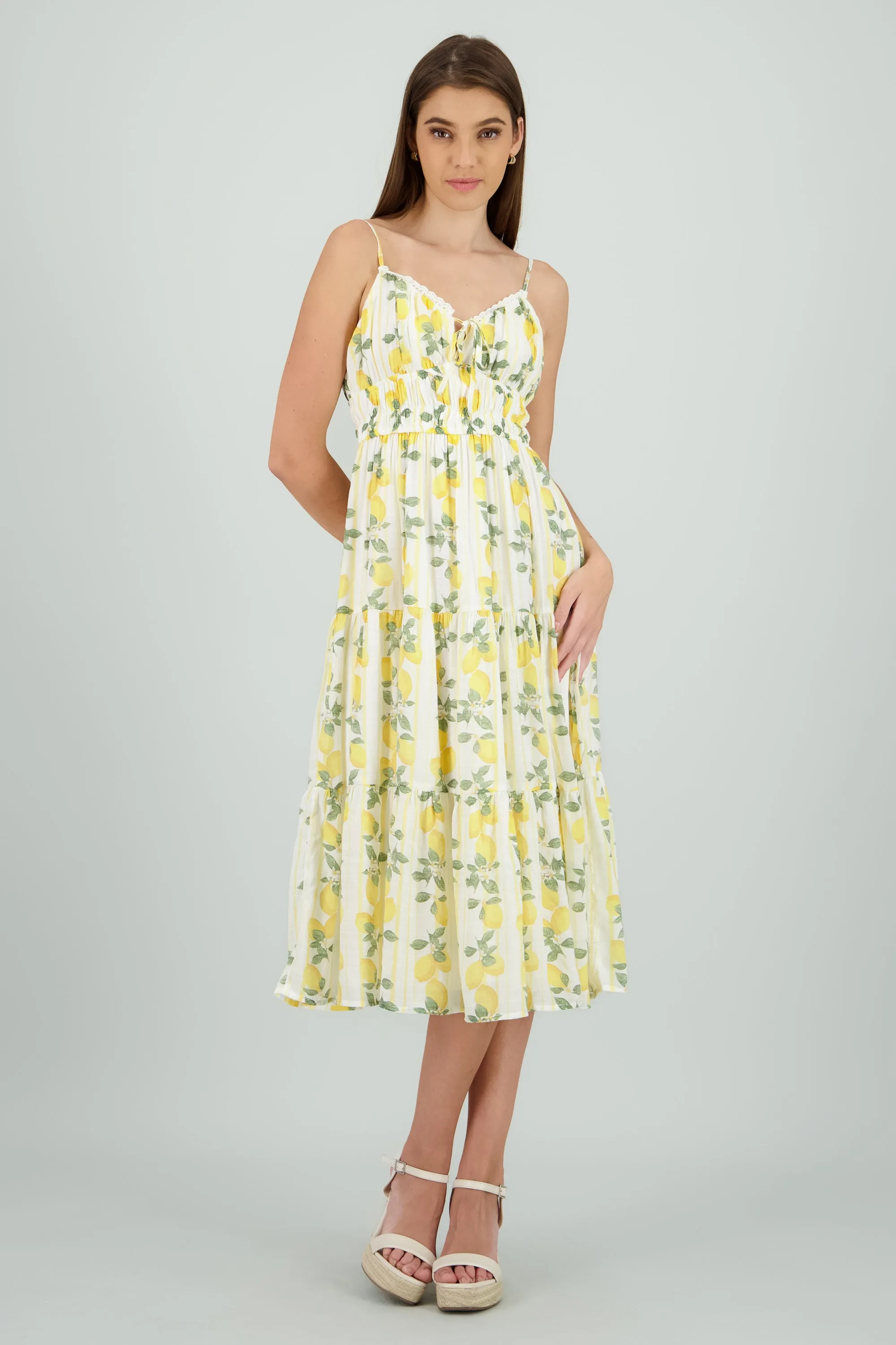 Vestido midi estampado limon sold by Shasa product image thumbnail 2