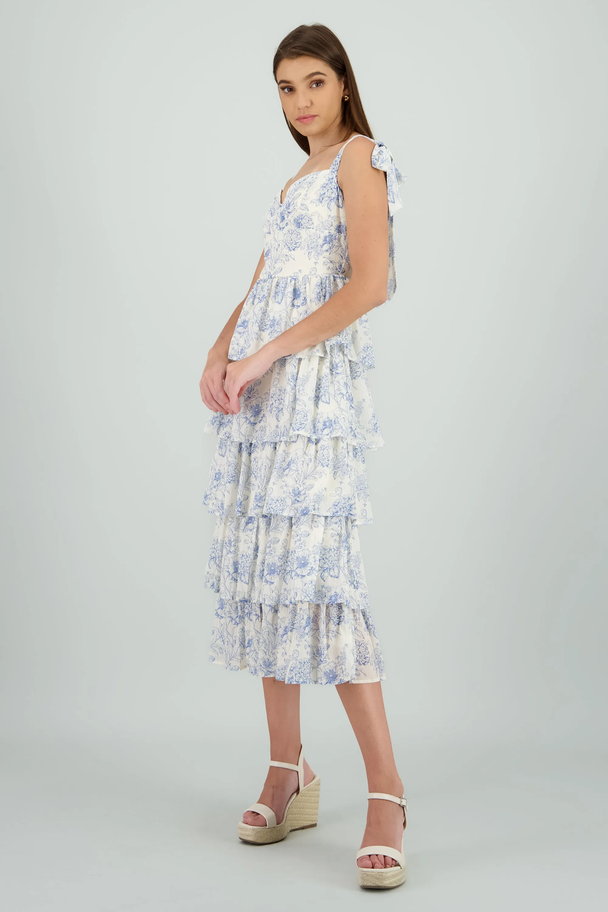 Vestido tirantes capas estampado sold by Shasa product image thumbnail 2