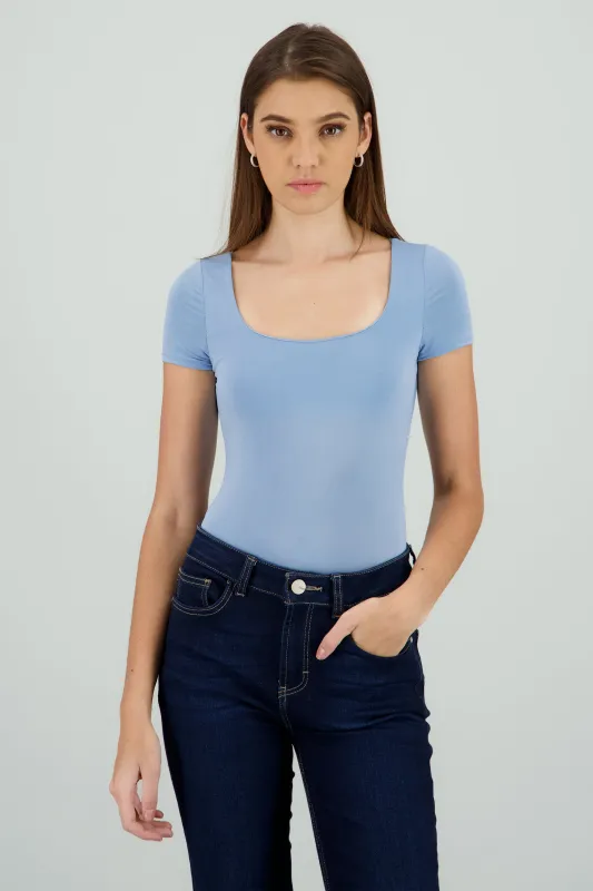 Bodysuit escote cuadrado doble tela sold by Shasa