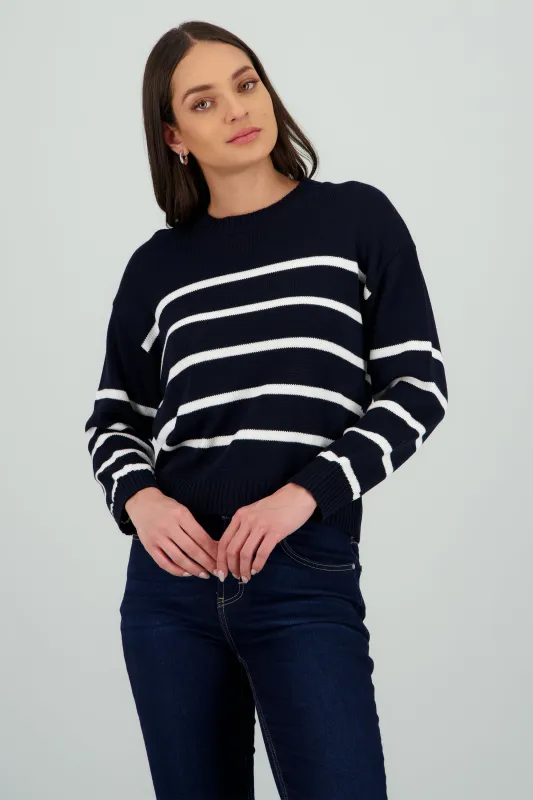 Suéter tejido rayas bicolor sold by Shasa