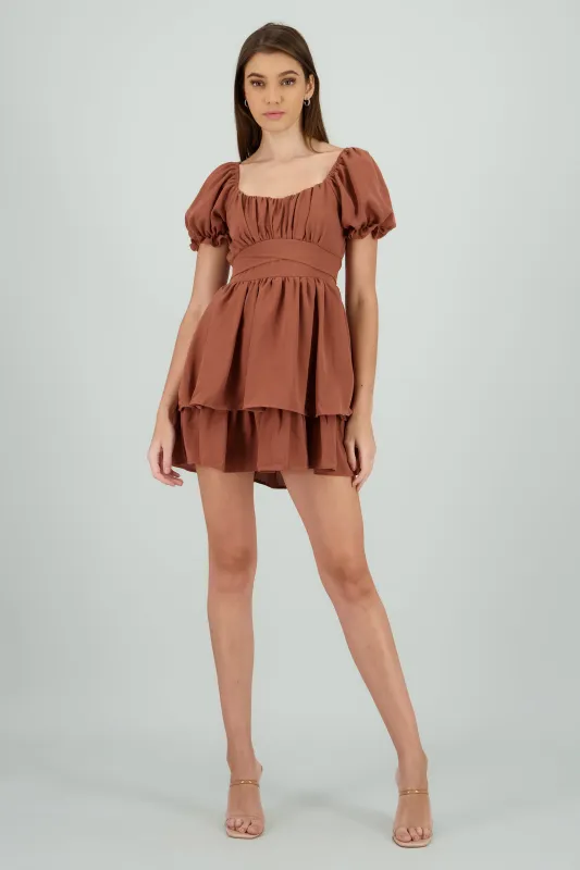 Vestido con olanes sold by Shasa