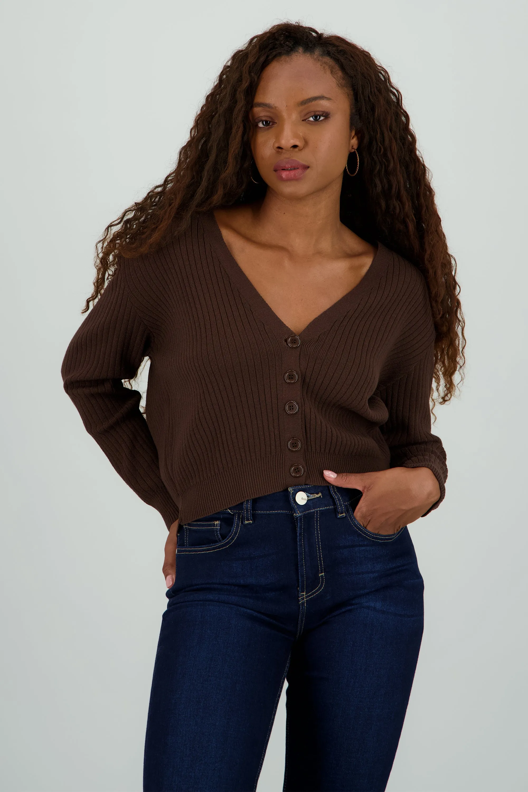 Cárdigan tejido acanalado botones sold by Shasa product image thumbnail 2