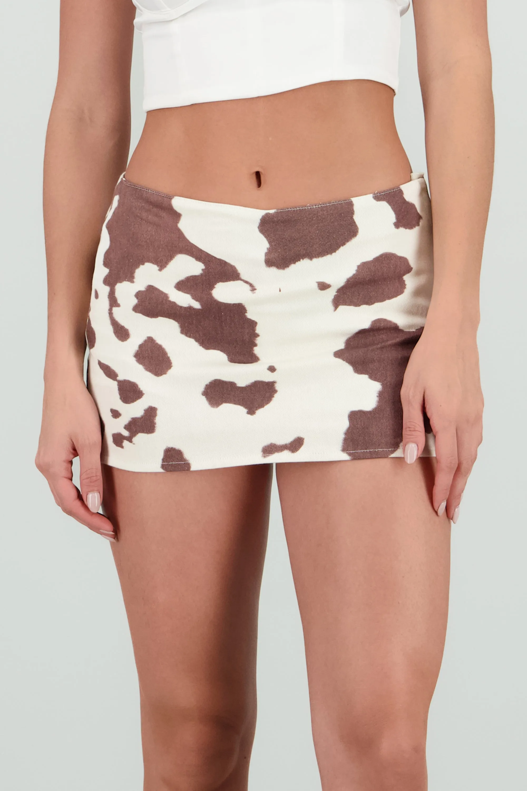 Falda denim mini animal print vaca sold by Shasa product image thumbnail 5
