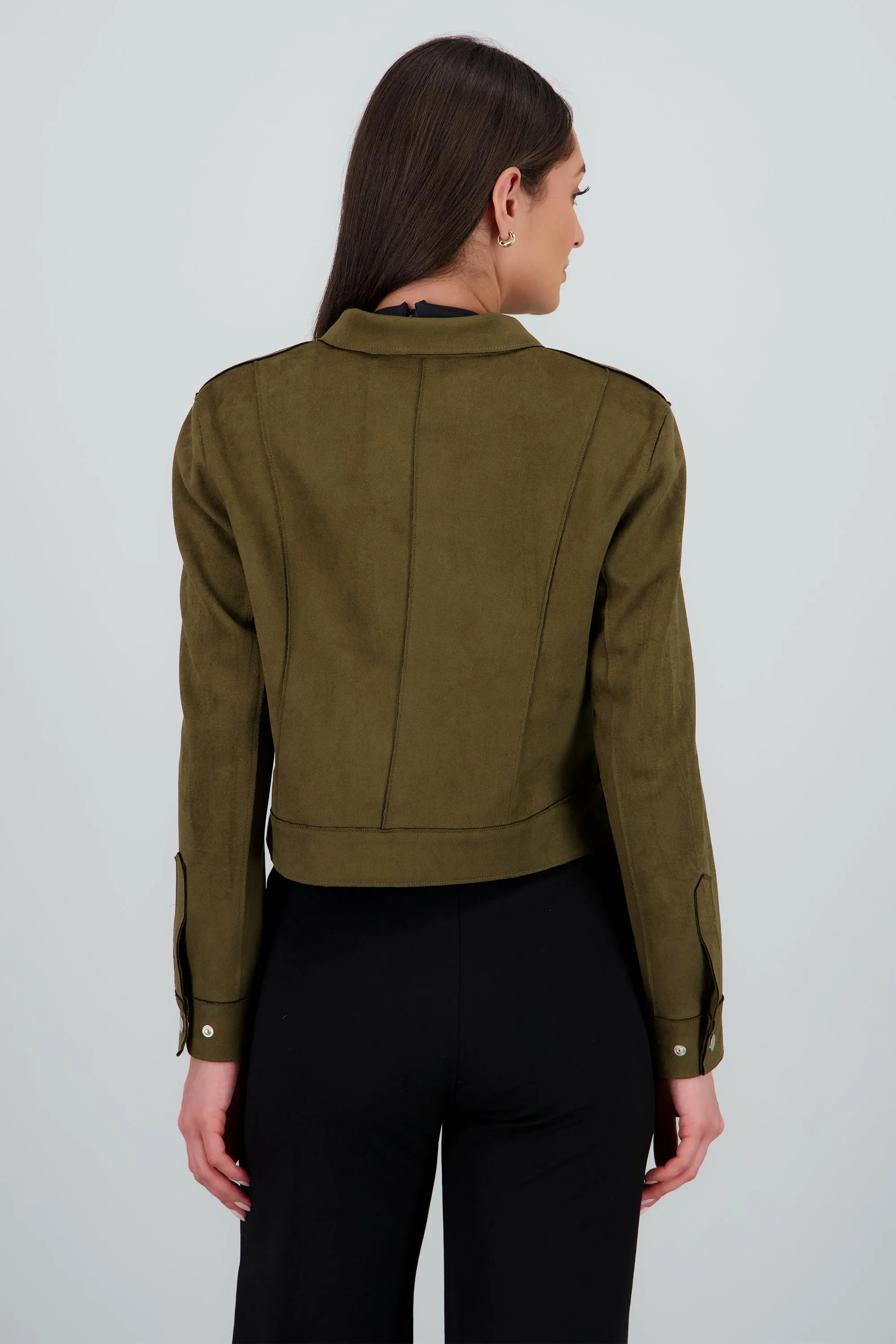 Chamarra suede corta con botones sold by Shasa product image thumbnail 4