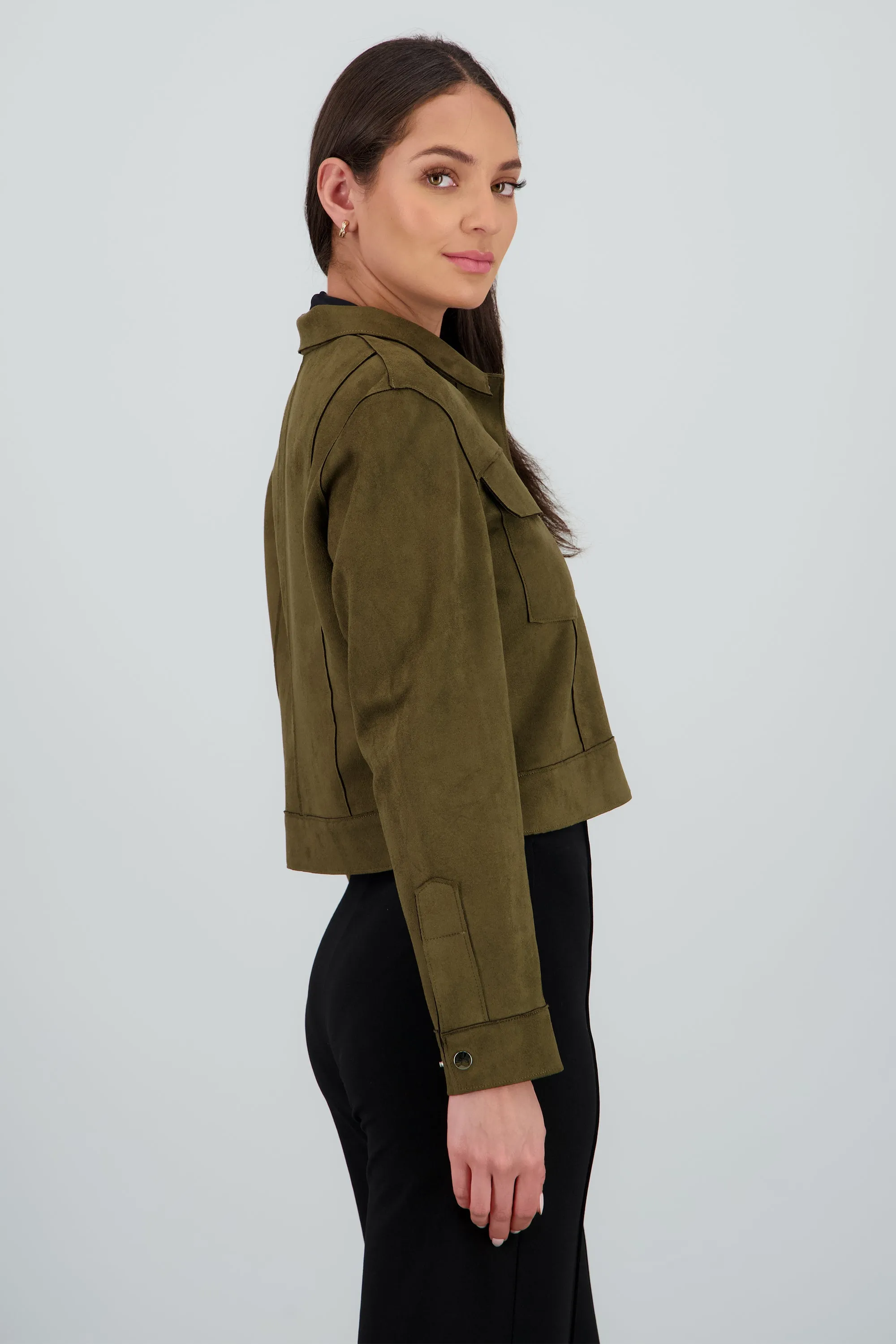 Chamarra suede corta con botones sold by Shasa product image thumbnail 3