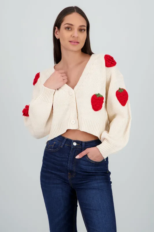 Cardigan fresas 3D sold by Shasa