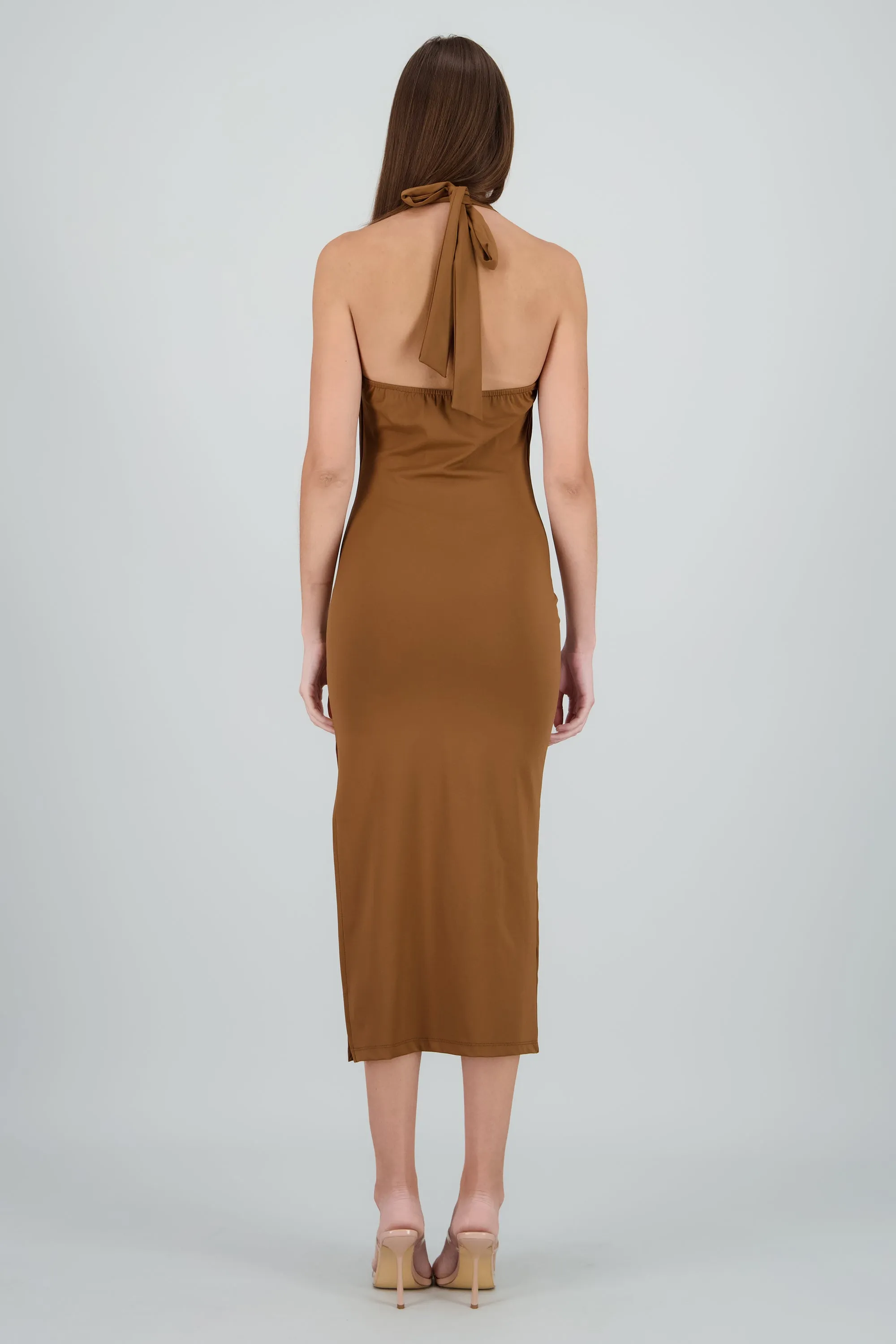 Vestido halter escote cascada maxi sold by Shasa product image thumbnail 4