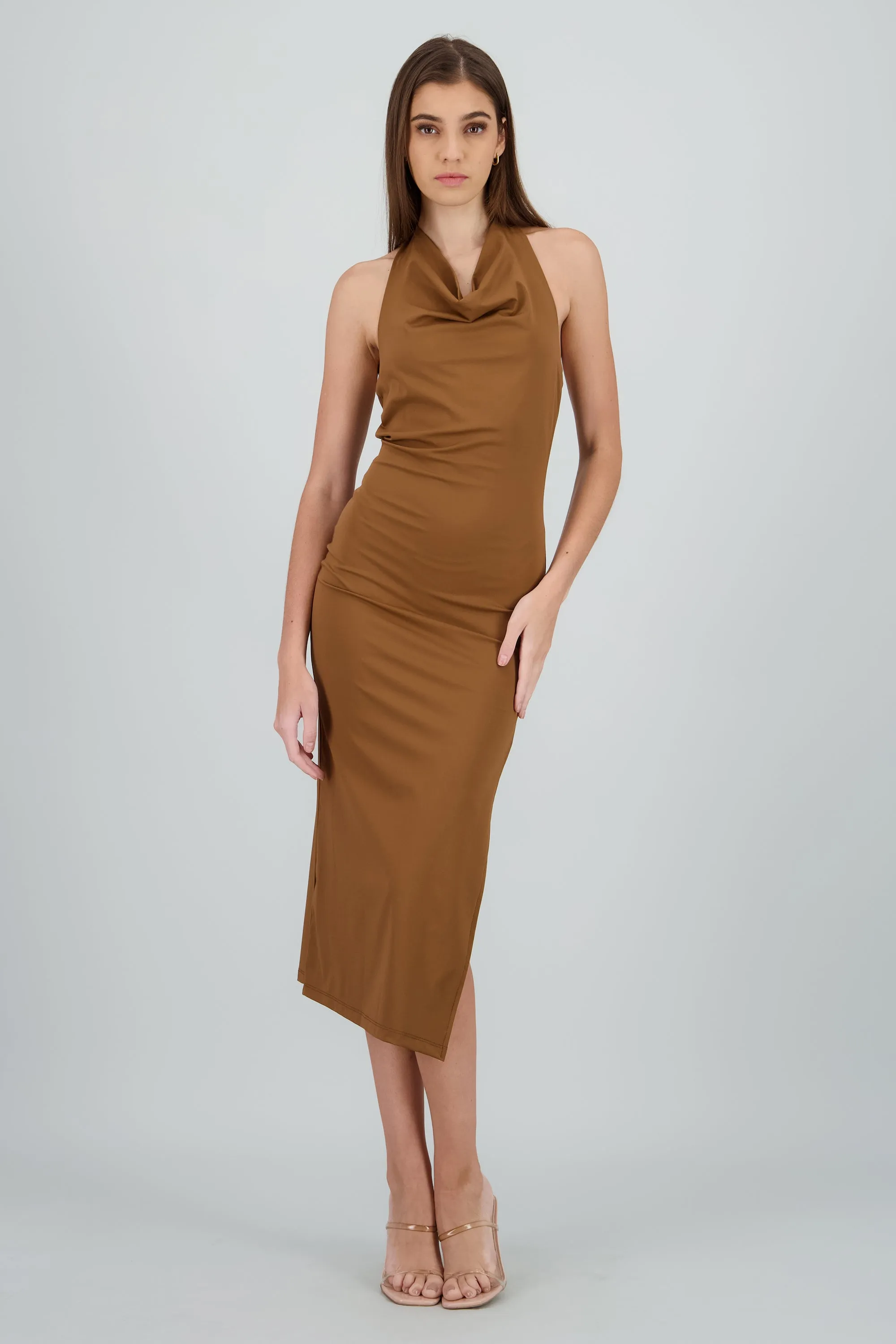 Vestido halter escote cascada maxi sold by Shasa product image thumbnail 2