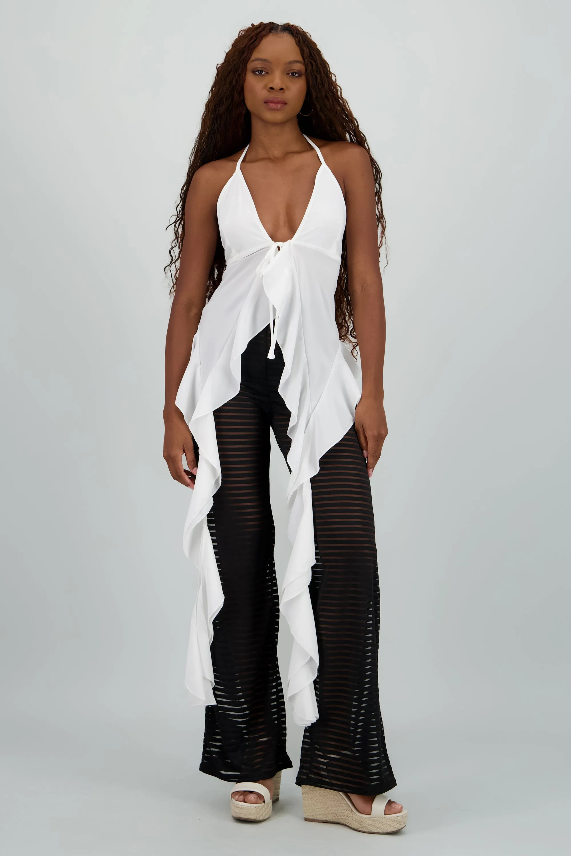 Blusa tirantes nudo tiras largas sold by Shasa