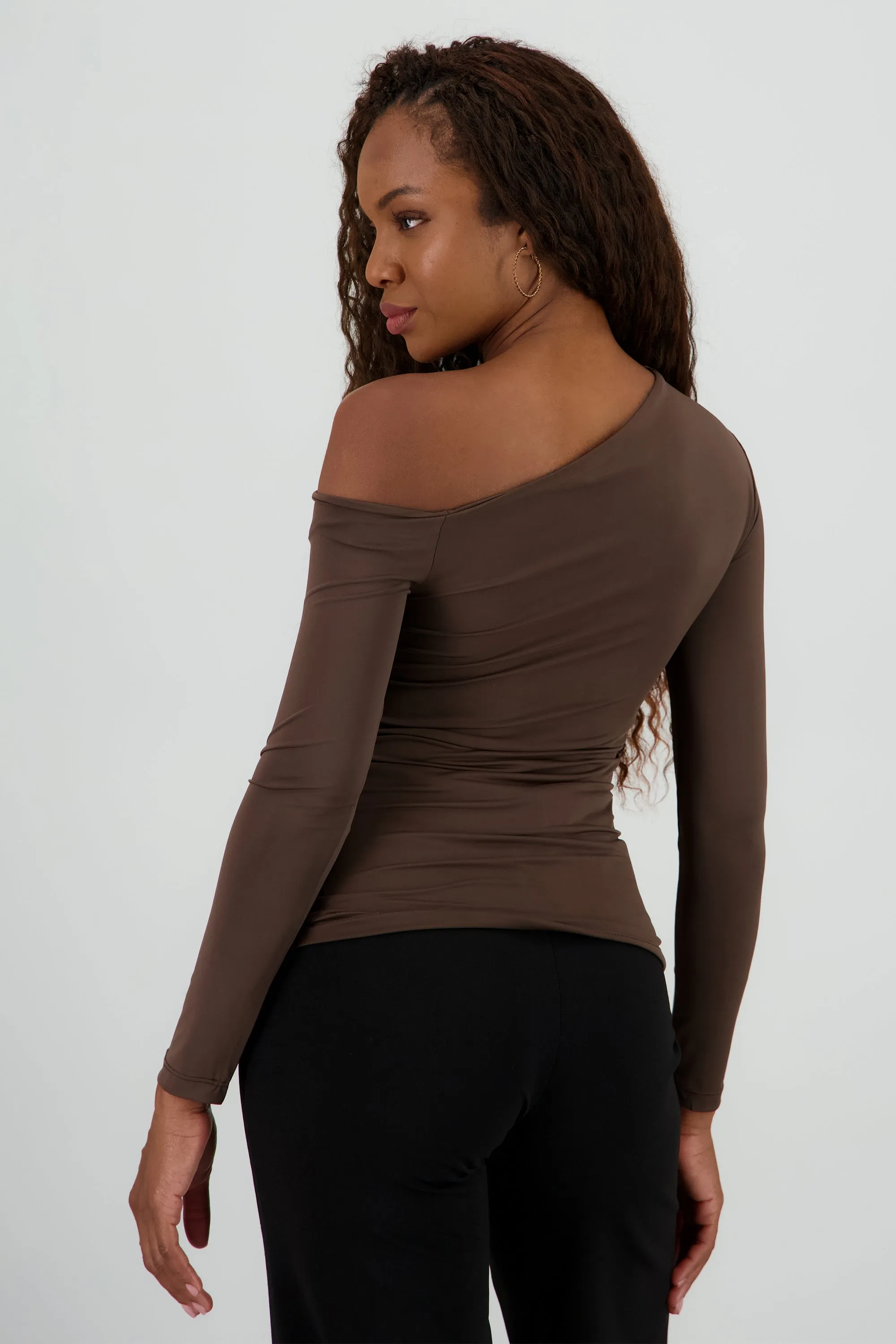 Top drapeado manga larga asimetrico sold by Shasa product image thumbnail 4