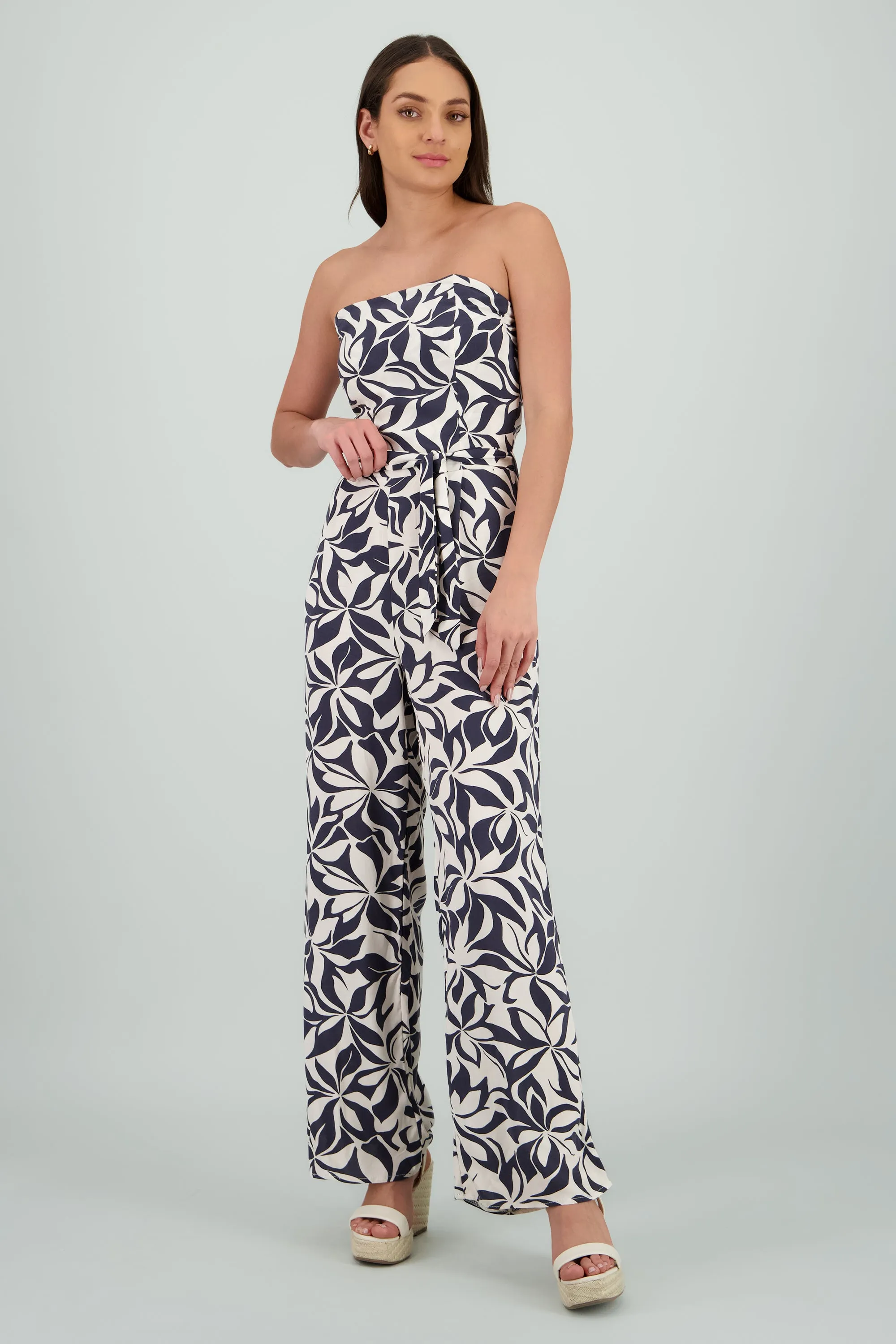 Jumpsuit strapless detalle laso estampado sold by Shasa product image thumbnail 2