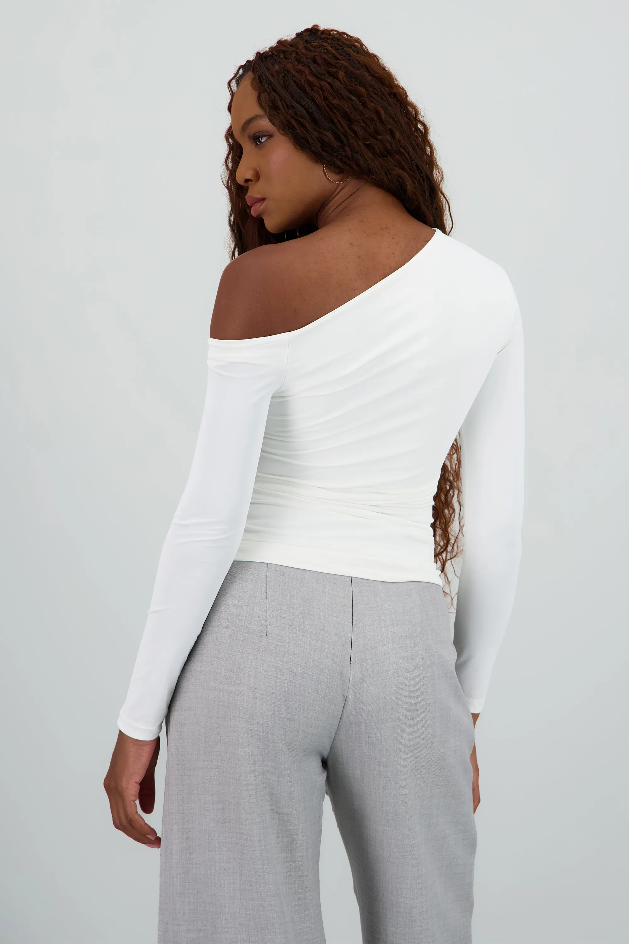 Top drapeado manga larga asimetrico sold by Shasa product image thumbnail 4