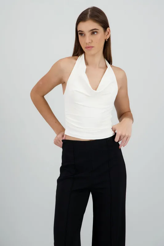 Top halter cuello cascada sold by Shasa