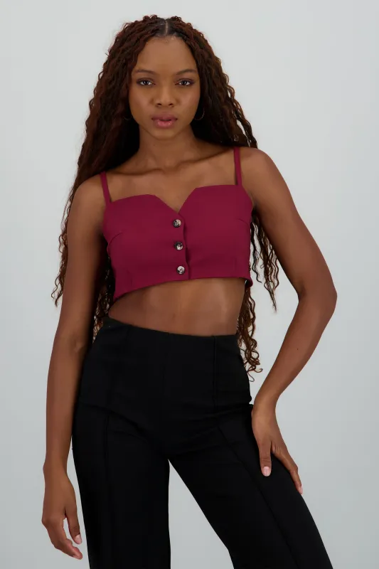 Top de tirantes con detalle de botones sold by Shasa
