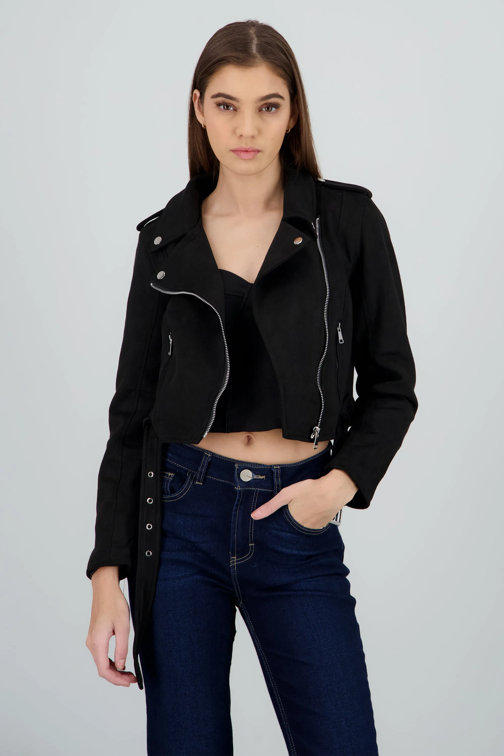 Chamarra biker antelina sold by Shasa