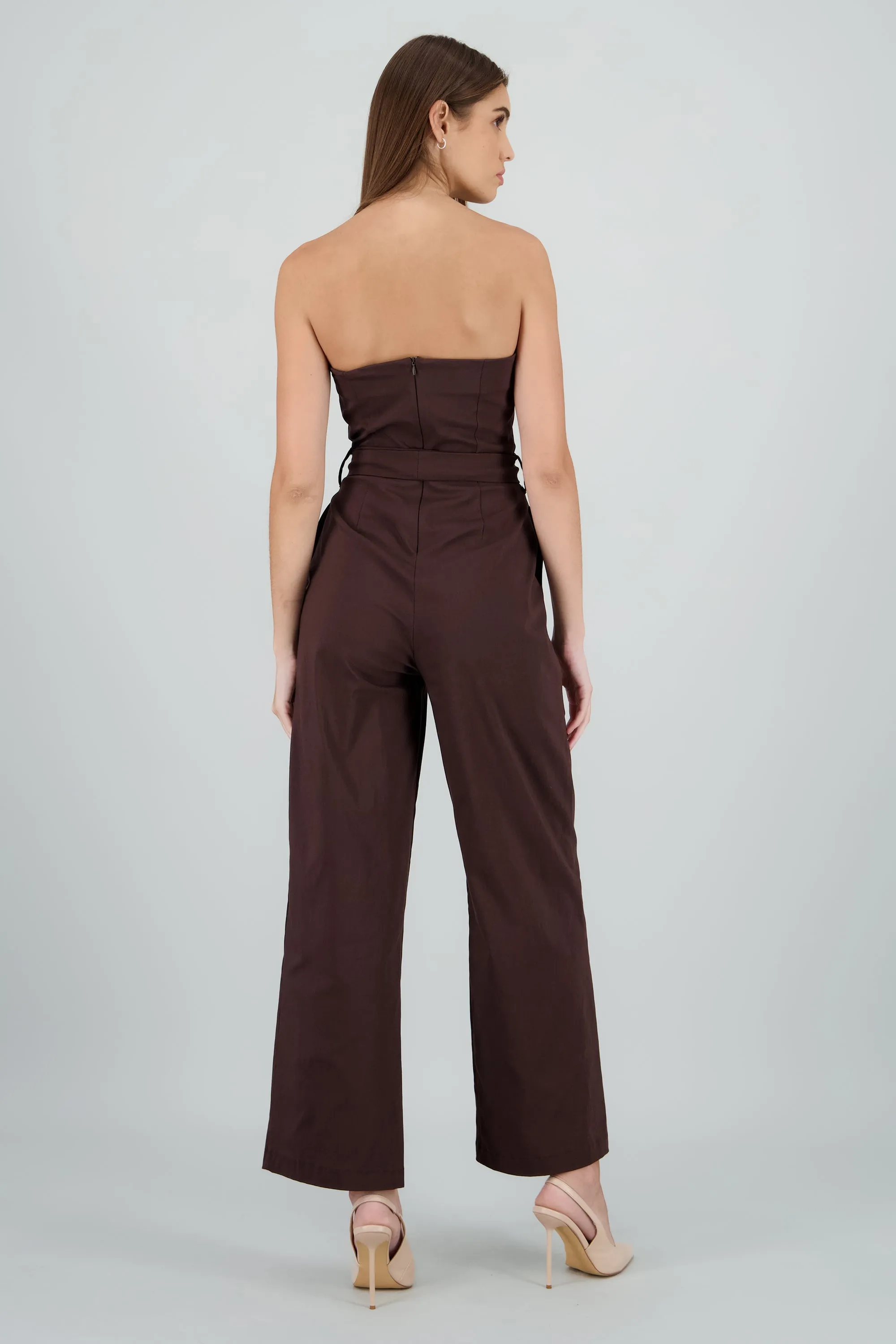Jumpsuit strapless detalle cinturon sold by Shasa product image thumbnail 4