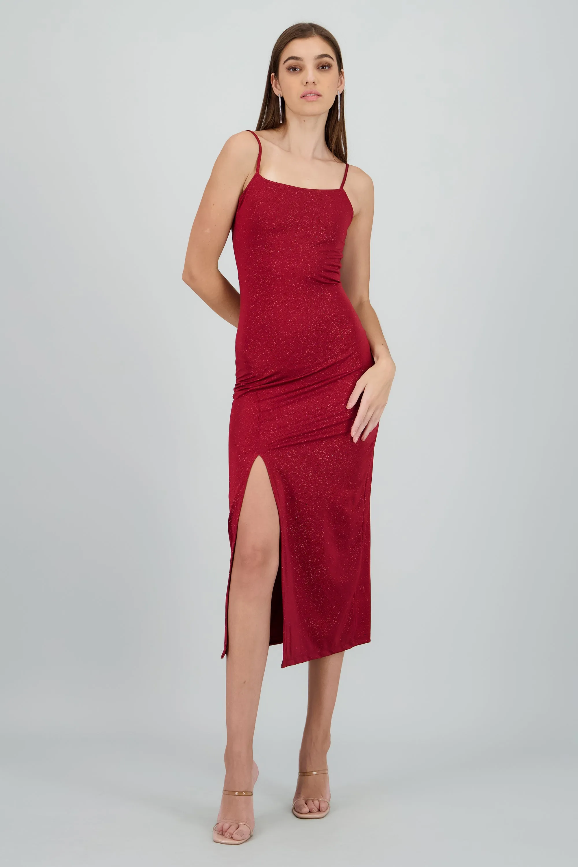 Vestido maxi brillos espalda abierta sold by Shasa