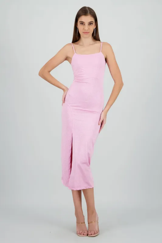 Vestido maxi brillos espalda abierta sold by Shasa