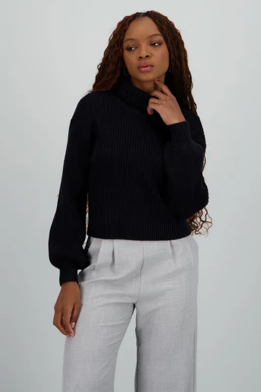 Sueter tejido cuello tortuga sold by Shasa