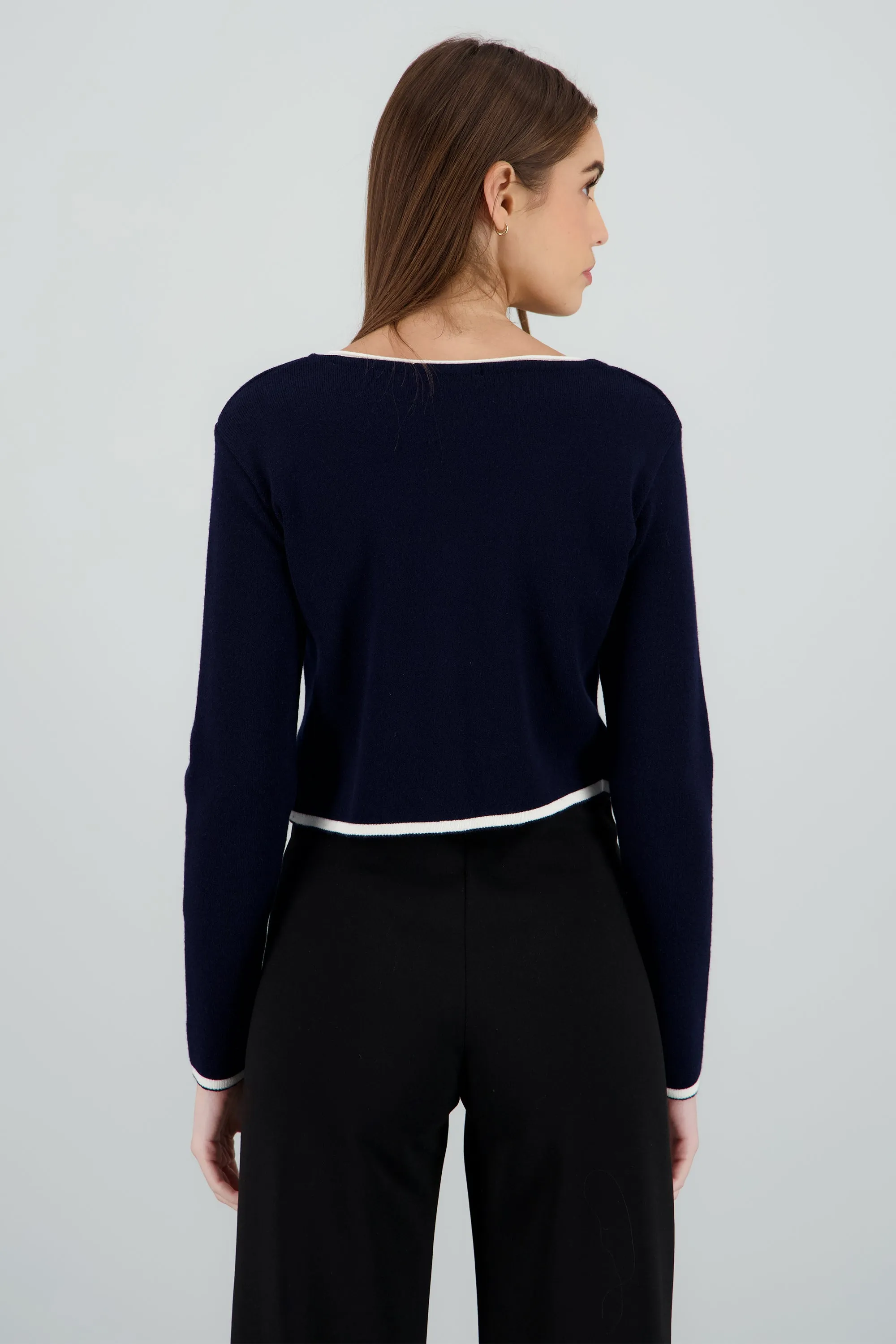 Cardigan botones detalle contraste sold by Shasa product image thumbnail 4