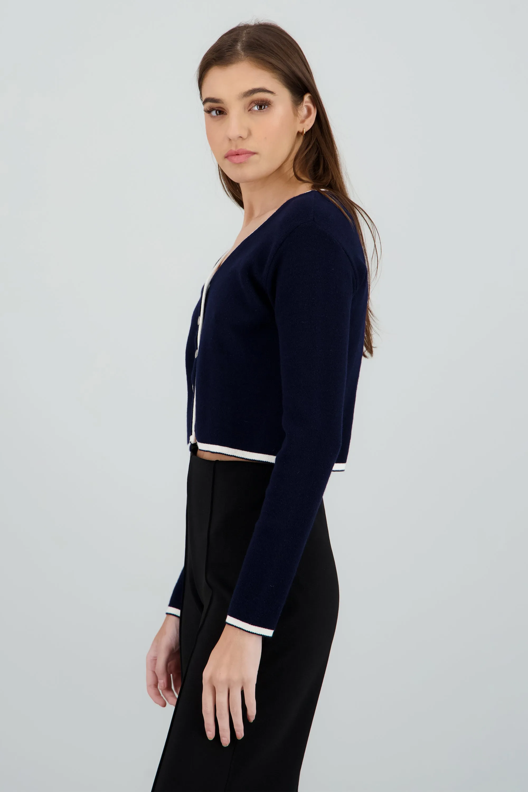 Cardigan botones detalle contraste sold by Shasa product image thumbnail 3