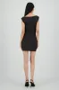 Vestido mini escote barco drapeado sold by Shasa