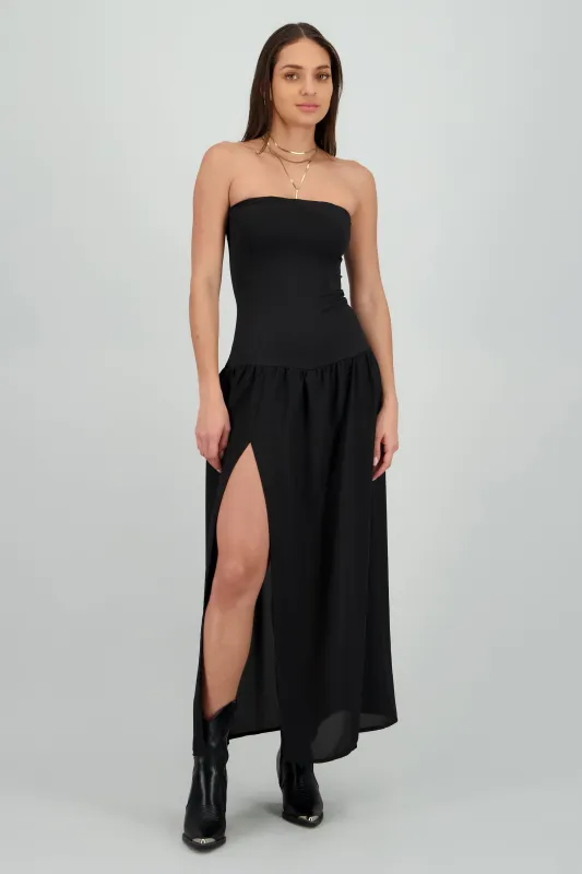 Vestido strapless detalle tela sold by Shasa