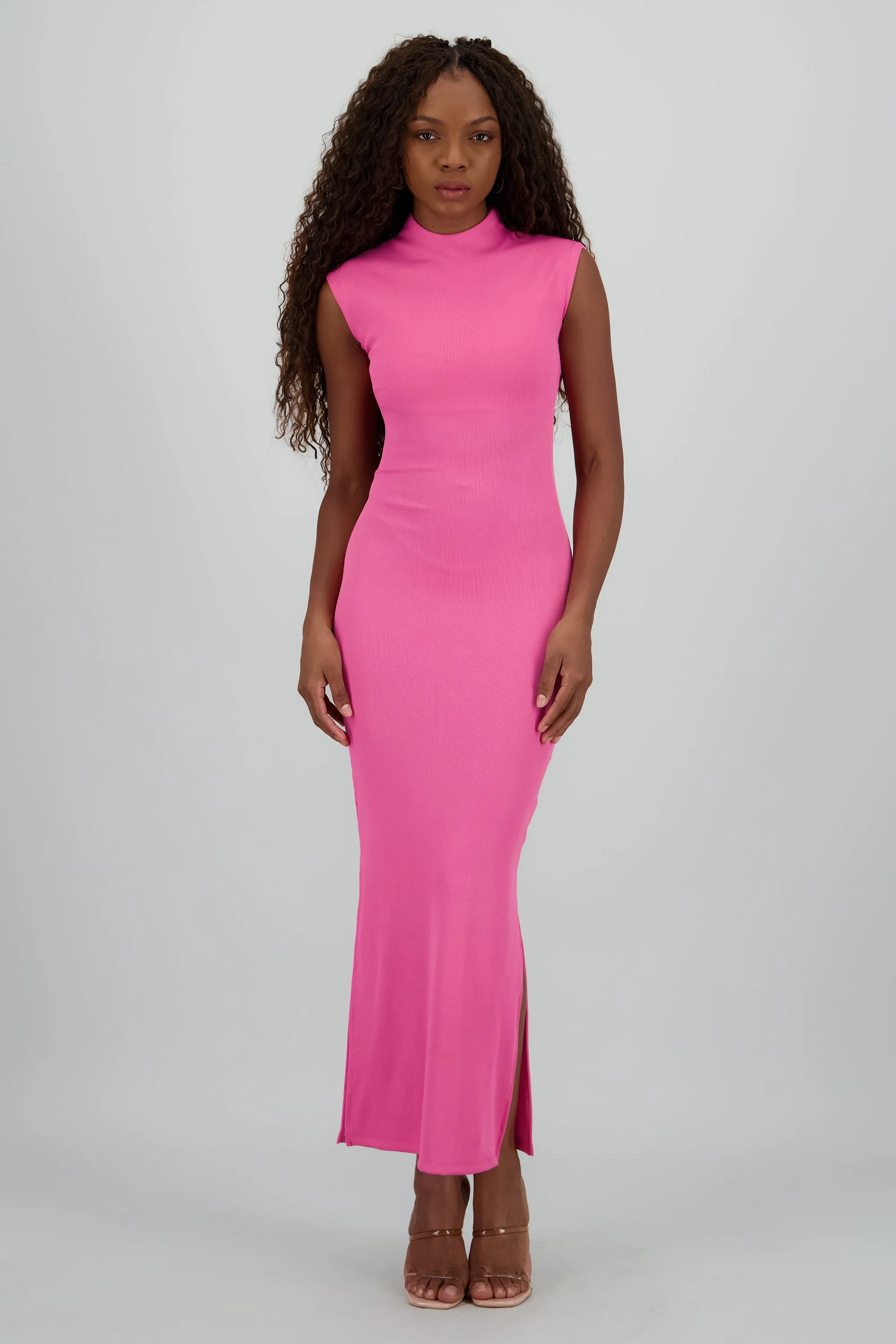 Vestido maxi rib manga corta con abertura Hypsters sold by Shasa product image thumbnail 2