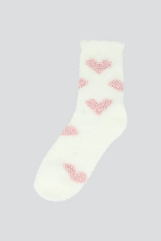 Calcetines corazones peluche sold by Shasa