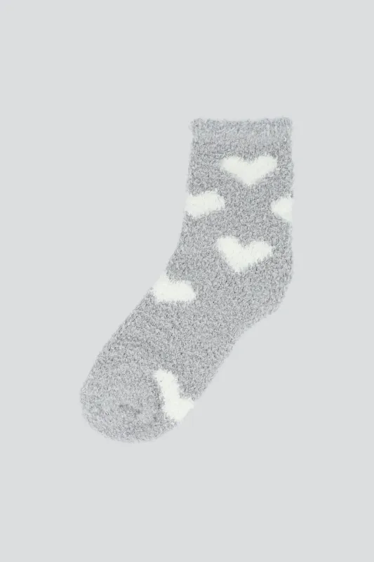 Calcetines corazones peluche sold by Shasa