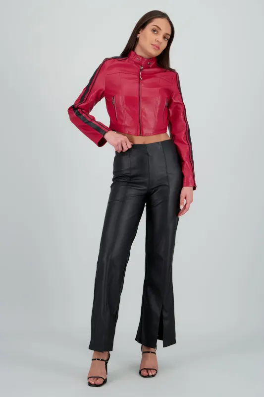 Pantalon pu detalle costura sold by Shasa