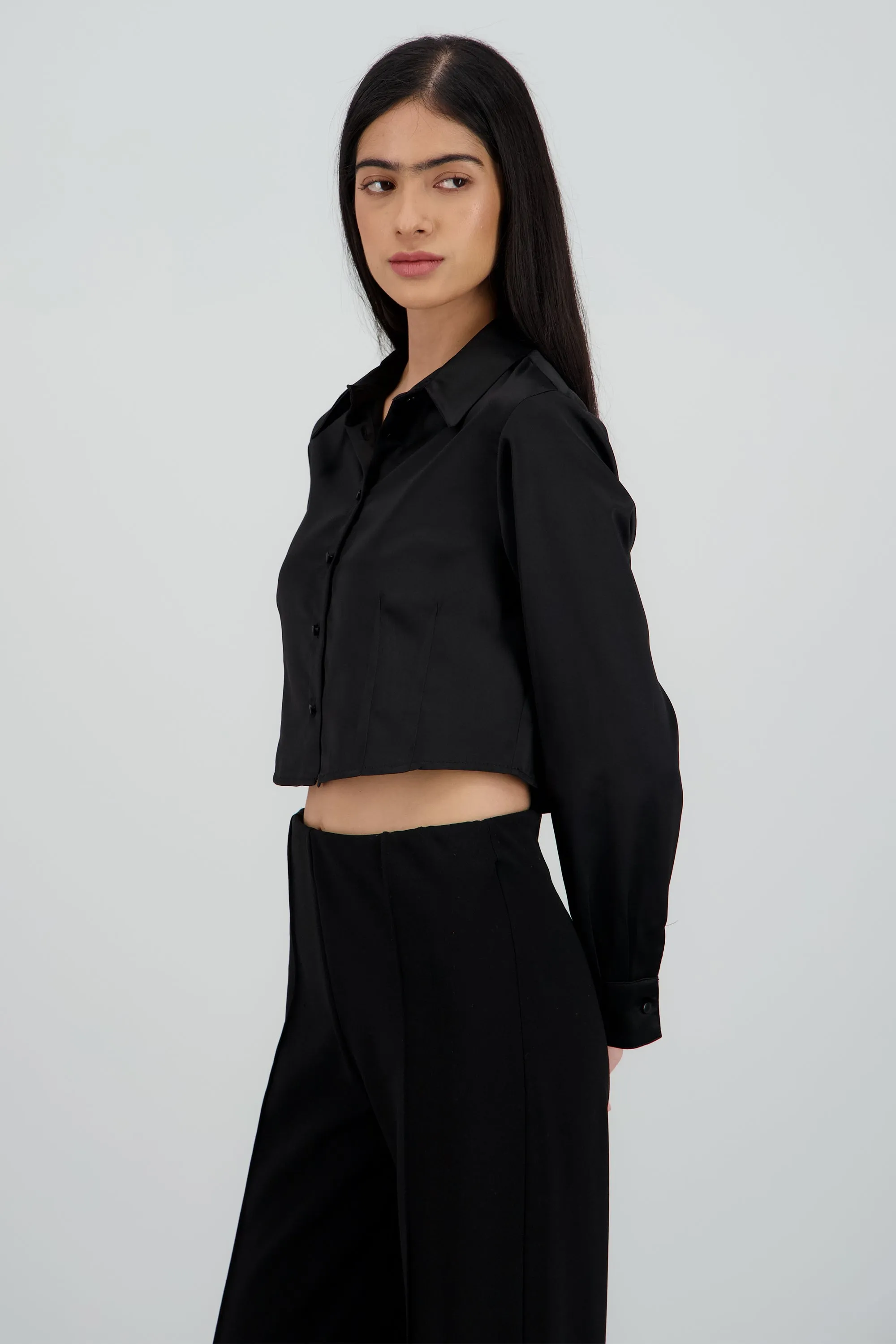 Camisa manga larga cuello detalle pinza sold by Shasa product image thumbnail 3