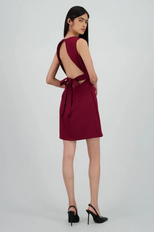 Vestido mini espalda descubierta con moño sold by Shasa