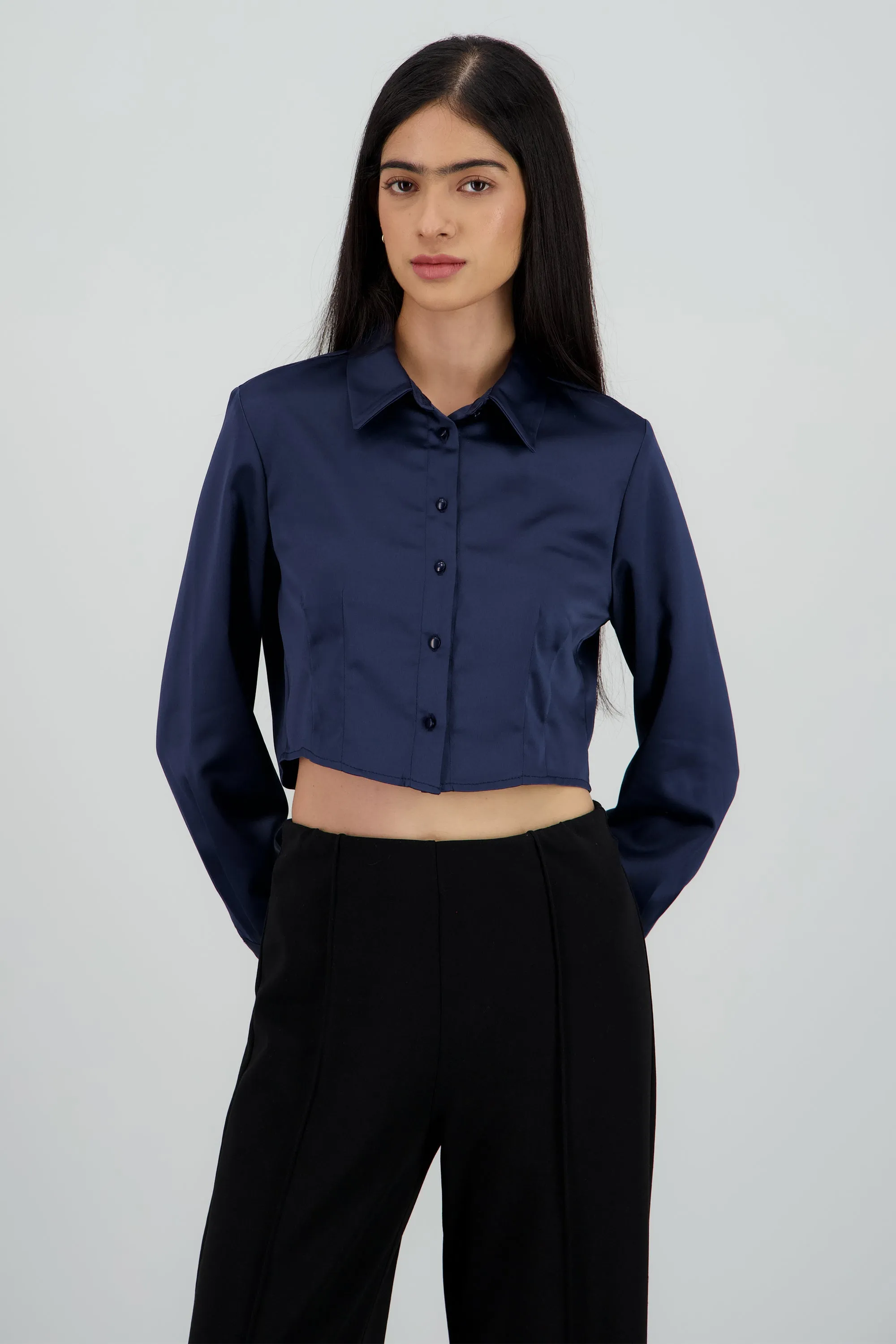 Camisa manga larga cuello detalle pinza sold by Shasa product image thumbnail 2