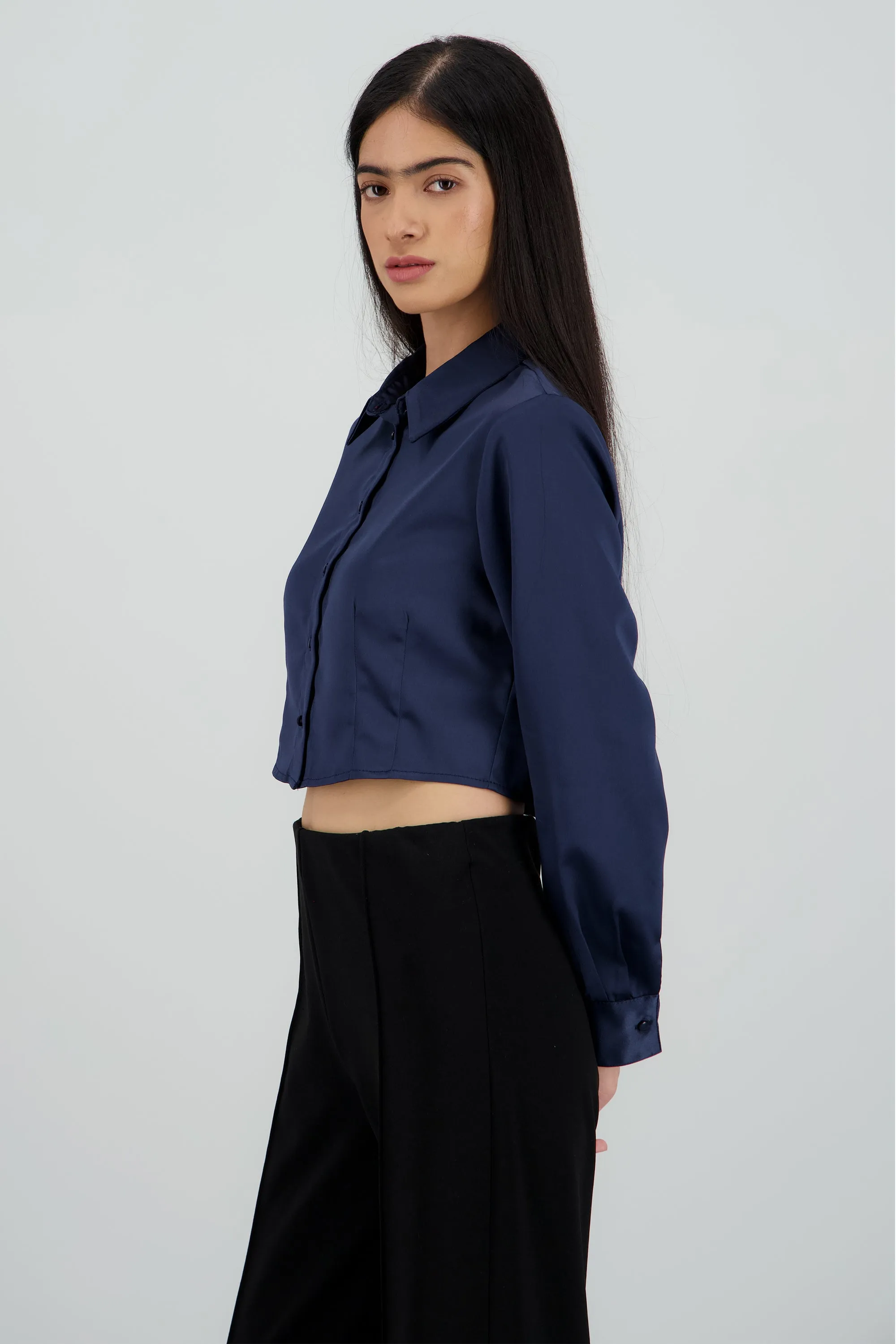 Camisa manga larga cuello detalle pinza sold by Shasa product image thumbnail 3