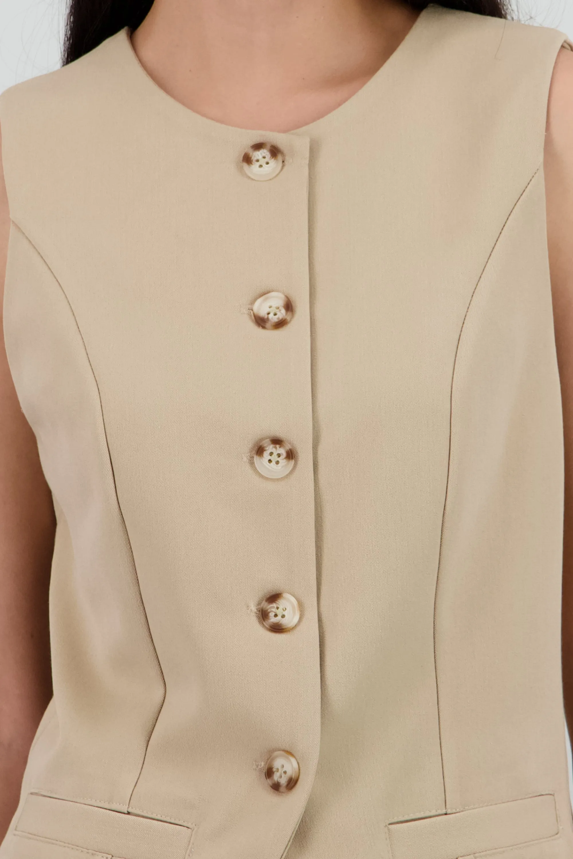 Chaleco largo con cuello redondo sold by Shasa product image thumbnail 5