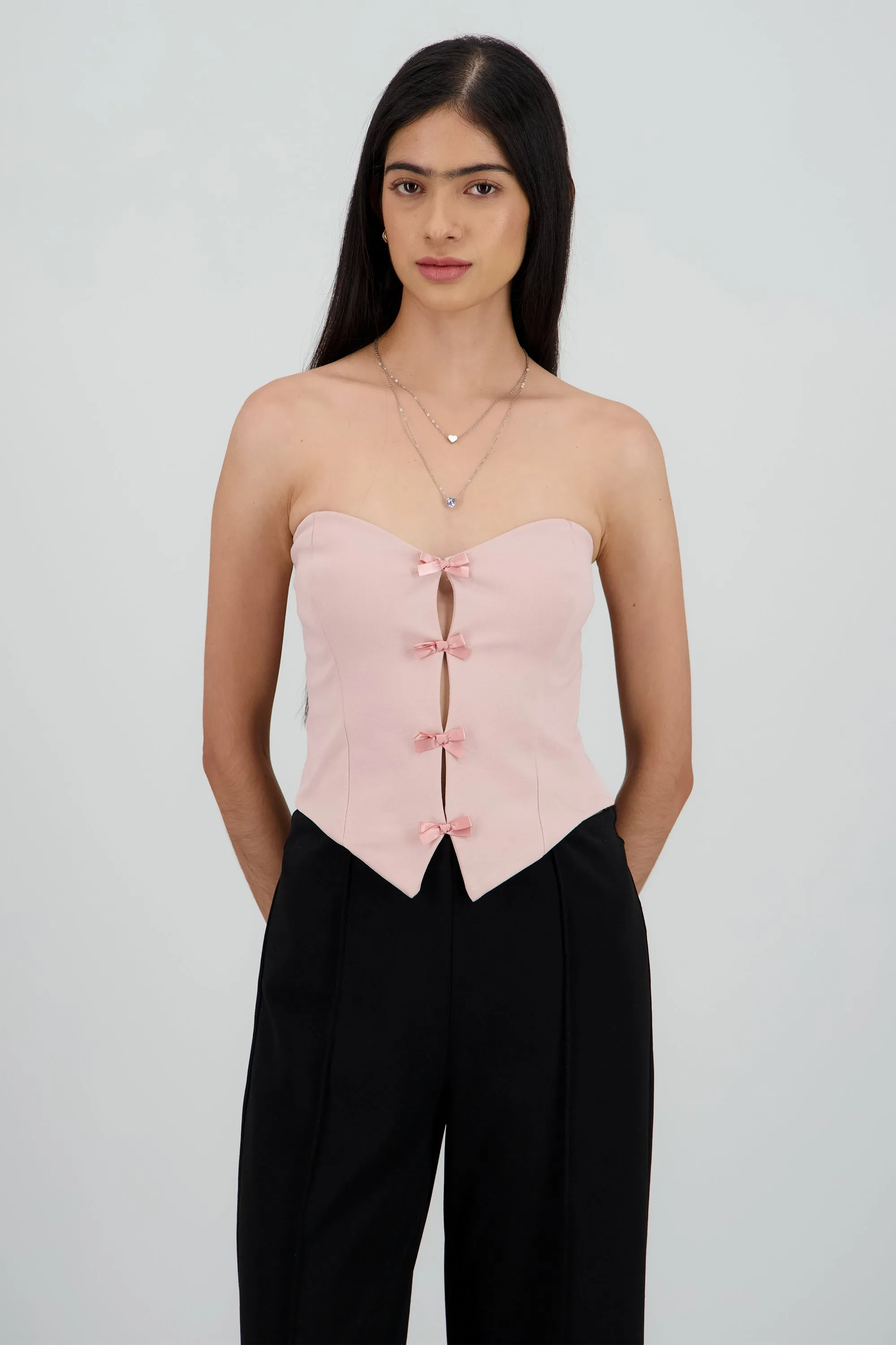 Top strapless detalle moños sold by Shasa product image thumbnail 2