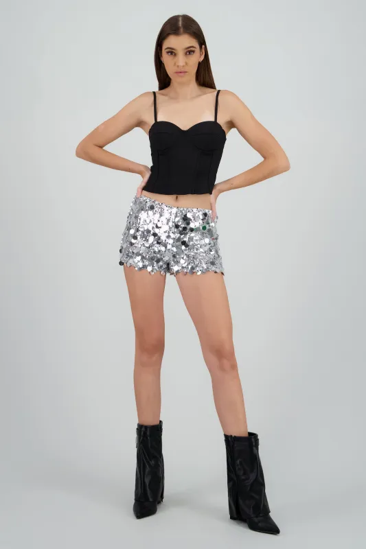Shorts de lentejuela mini sold by Shasa
