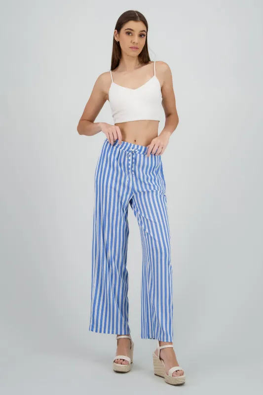 Pantalon recto estampado rayas sold by Shasa