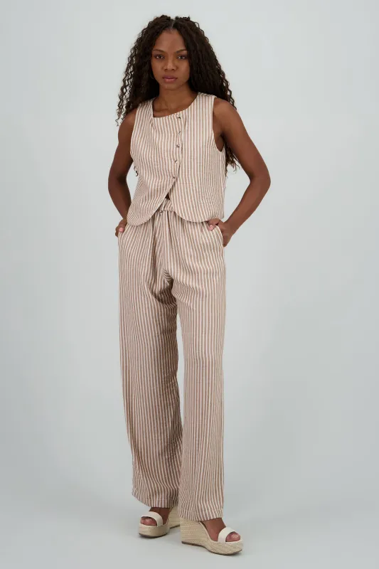 Pantalon recto detalle textura sold by Shasa