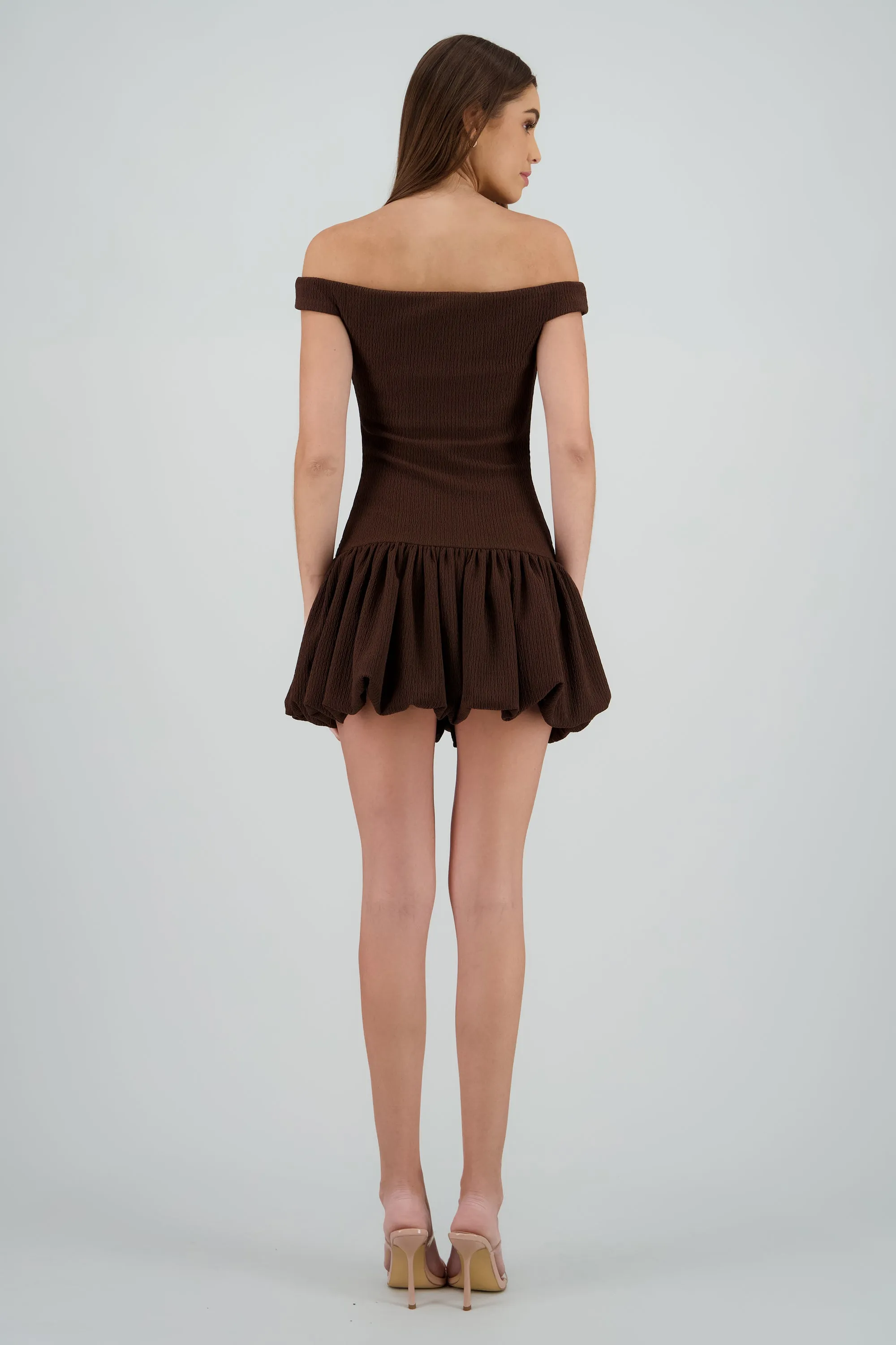 Vestido mini off shoulder con textura sold by Shasa product image thumbnail 4