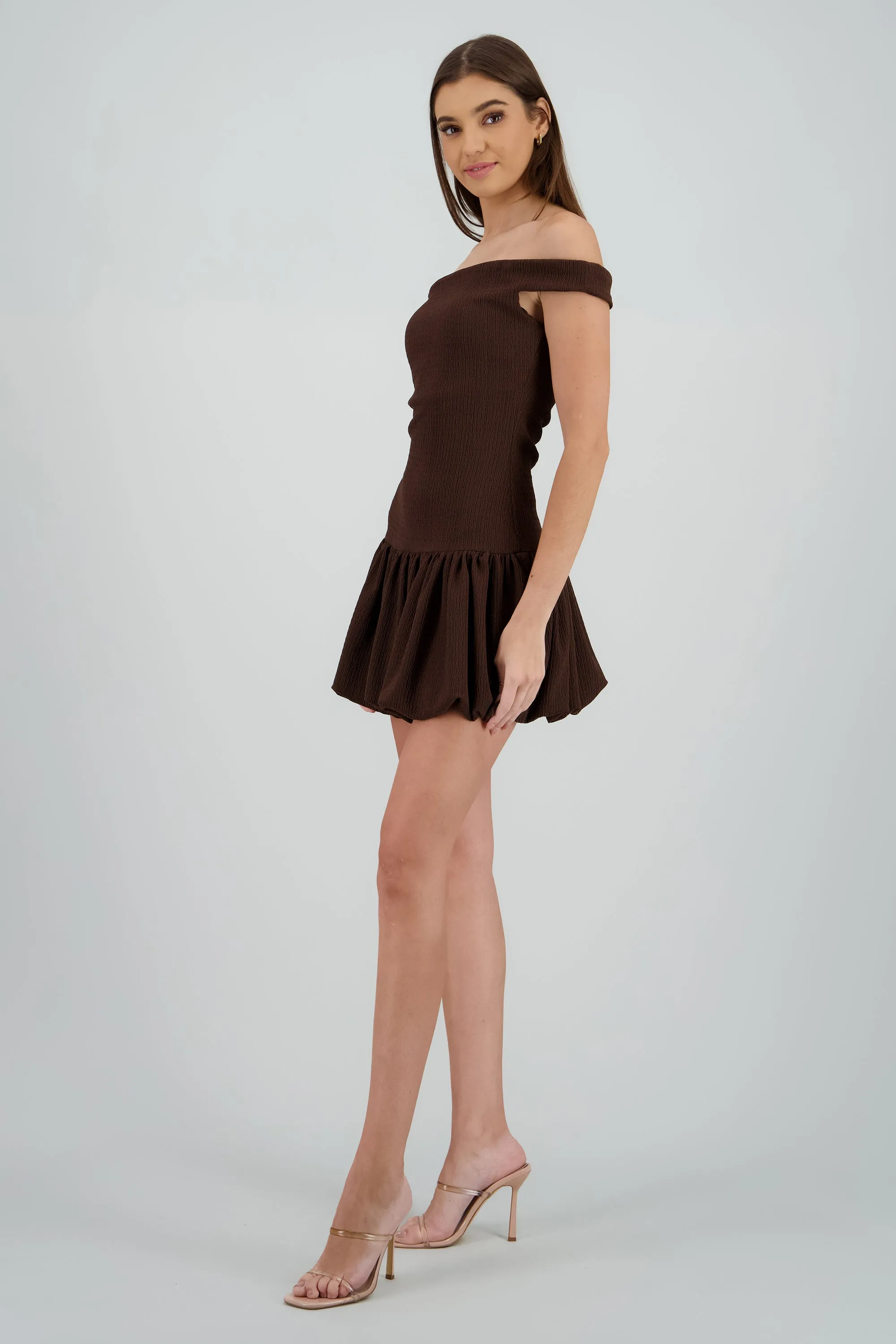 Vestido mini off shoulder con textura sold by Shasa product image thumbnail 3