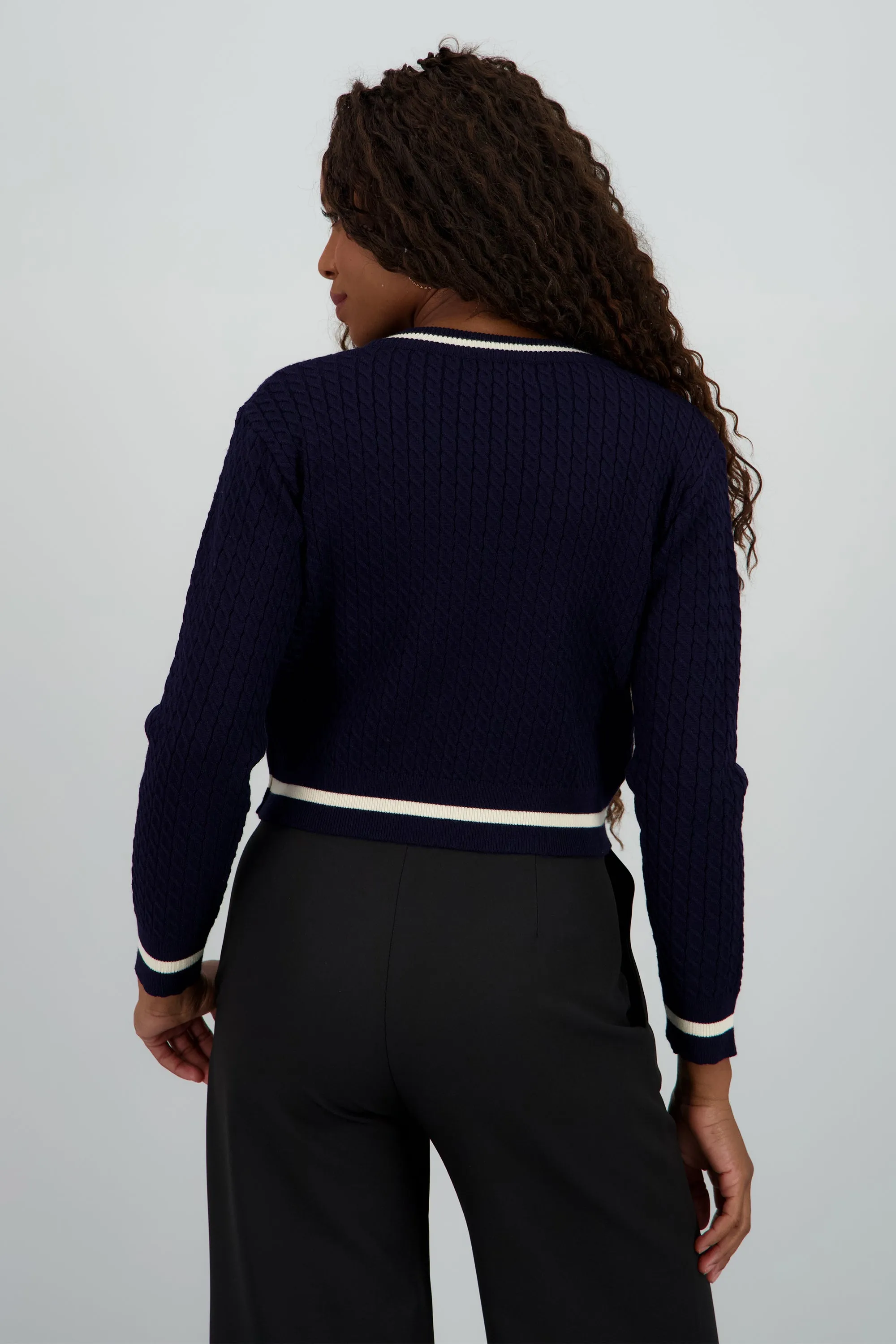 Sueter cardigan con contraste sold by Shasa product image thumbnail 4