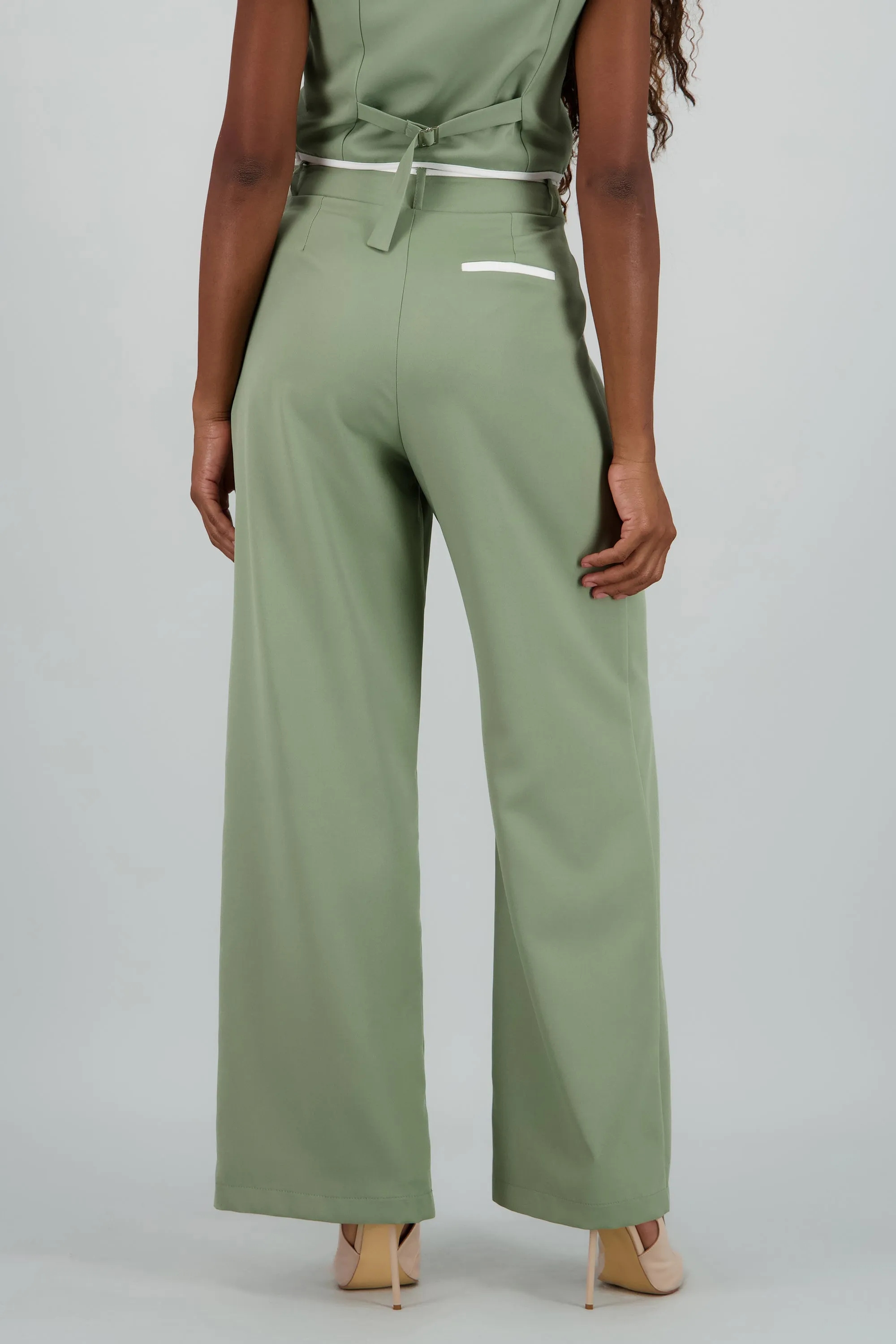 Pantalon sastre con pinza detalle contraste Hyp sold by Shasa product image thumbnail 4