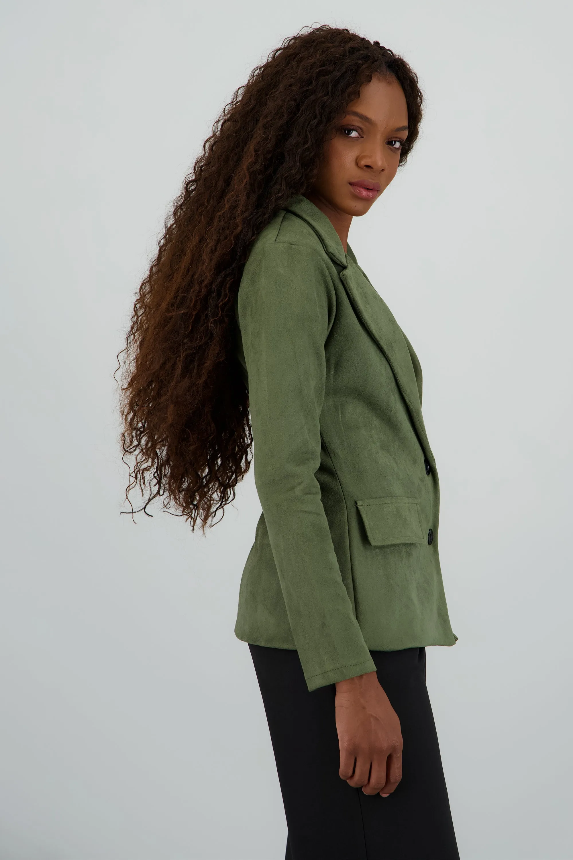 Saco recto suede sold by Shasa product image thumbnail 3