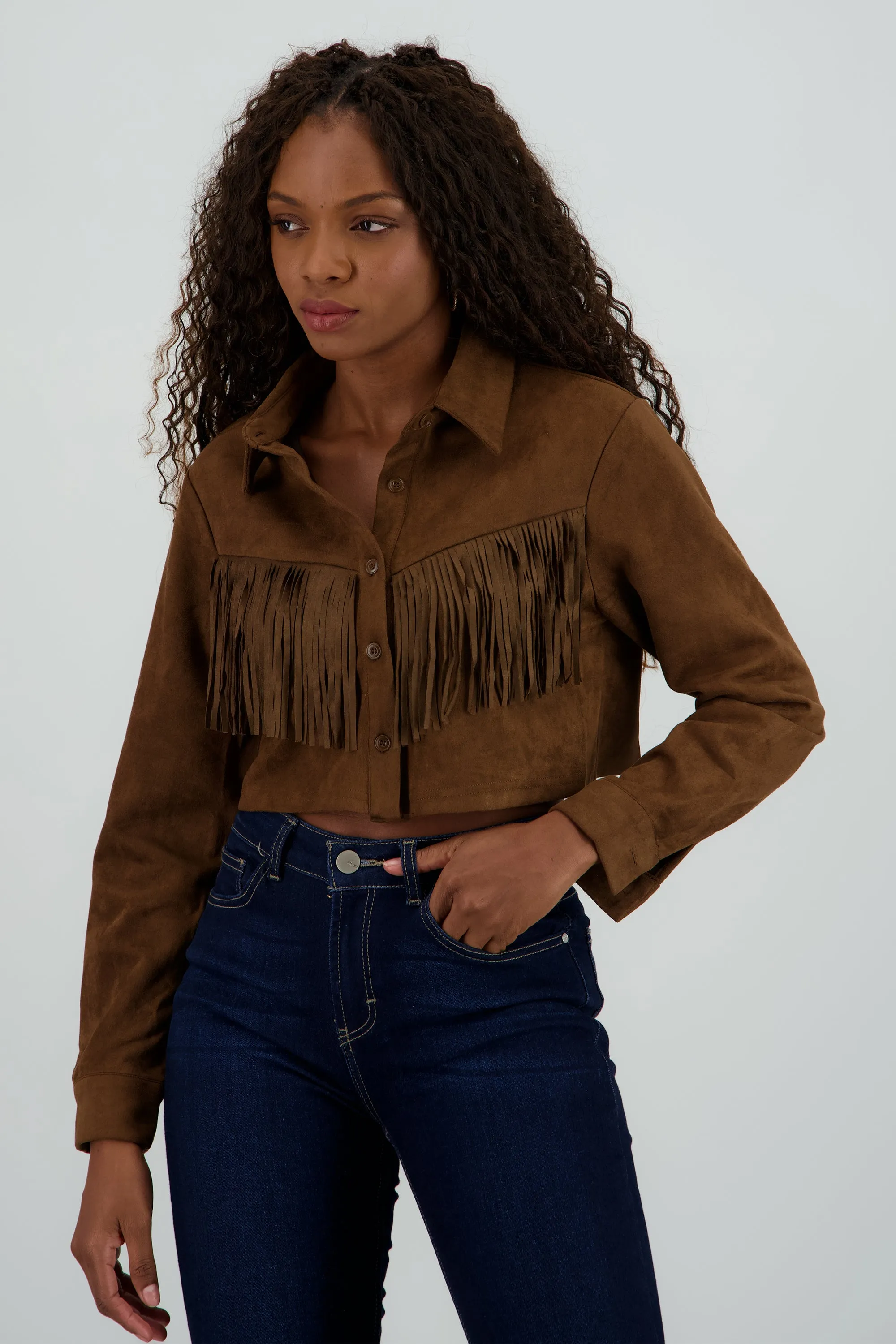 Camisa de gamuza con flecos cowboy sold by Shasa product image thumbnail 2