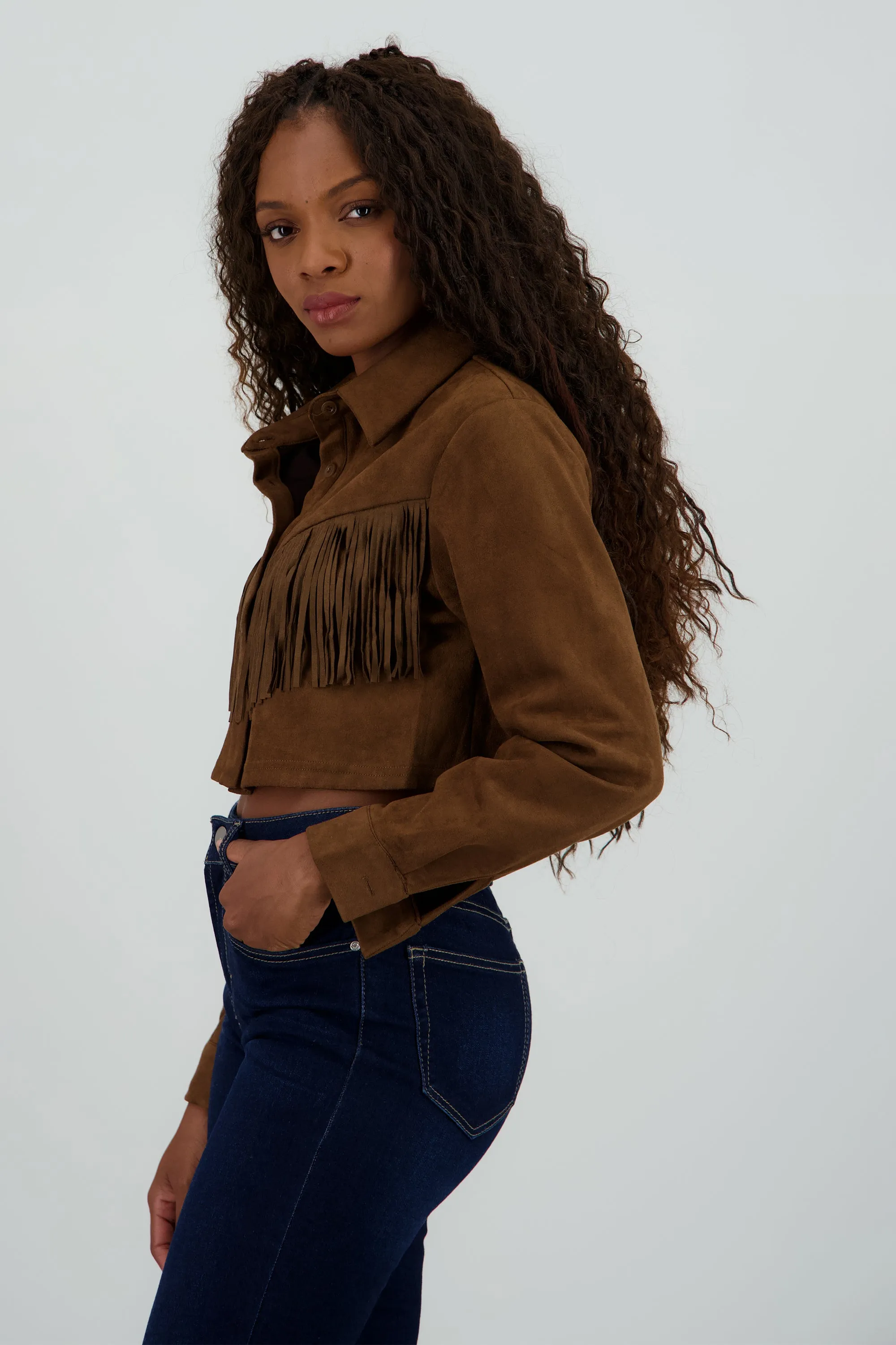 Camisa de gamuza con flecos cowboy sold by Shasa product image thumbnail 3