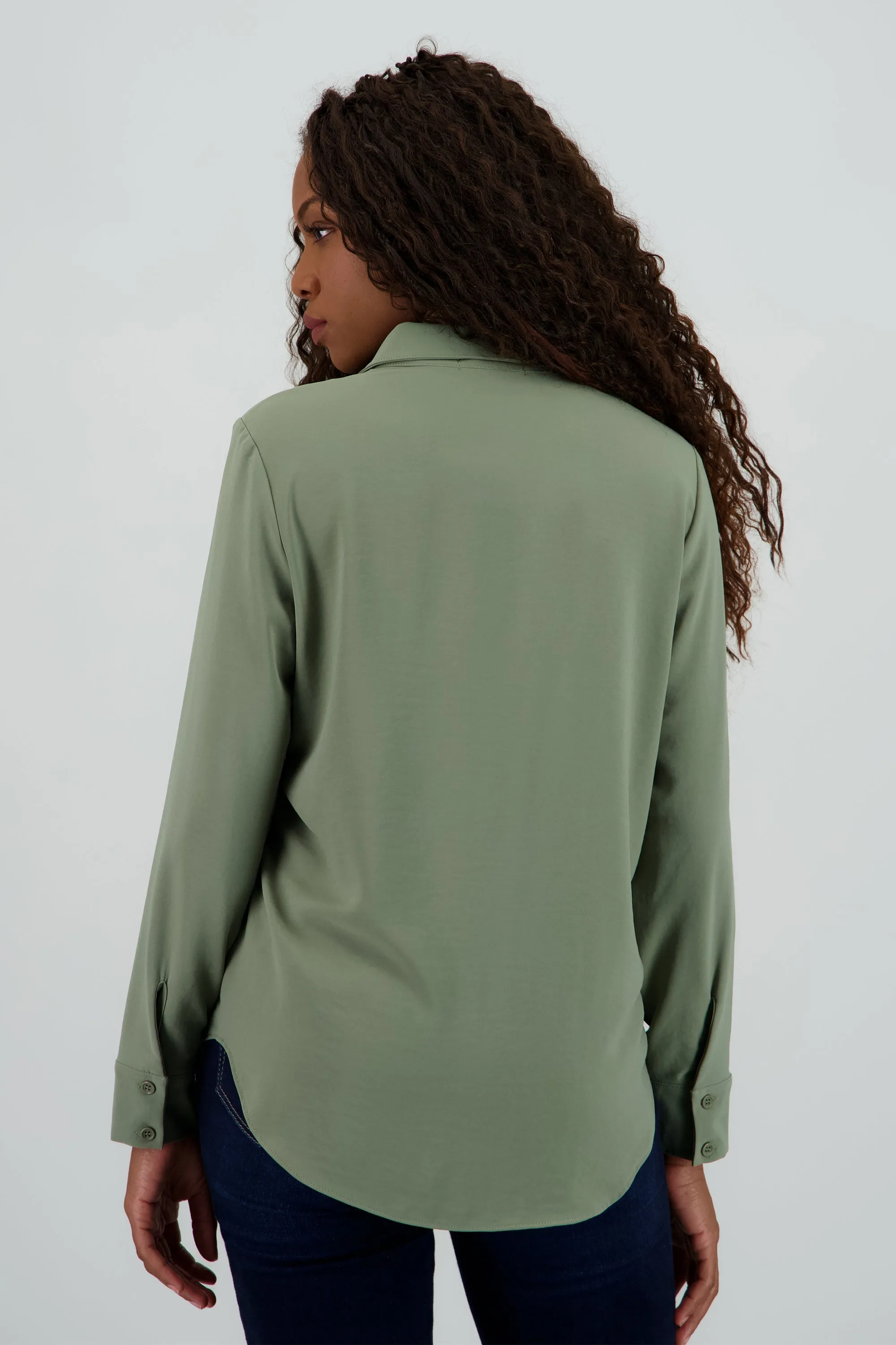 Camisa lisa manga larga botones sold by Shasa product image thumbnail 4